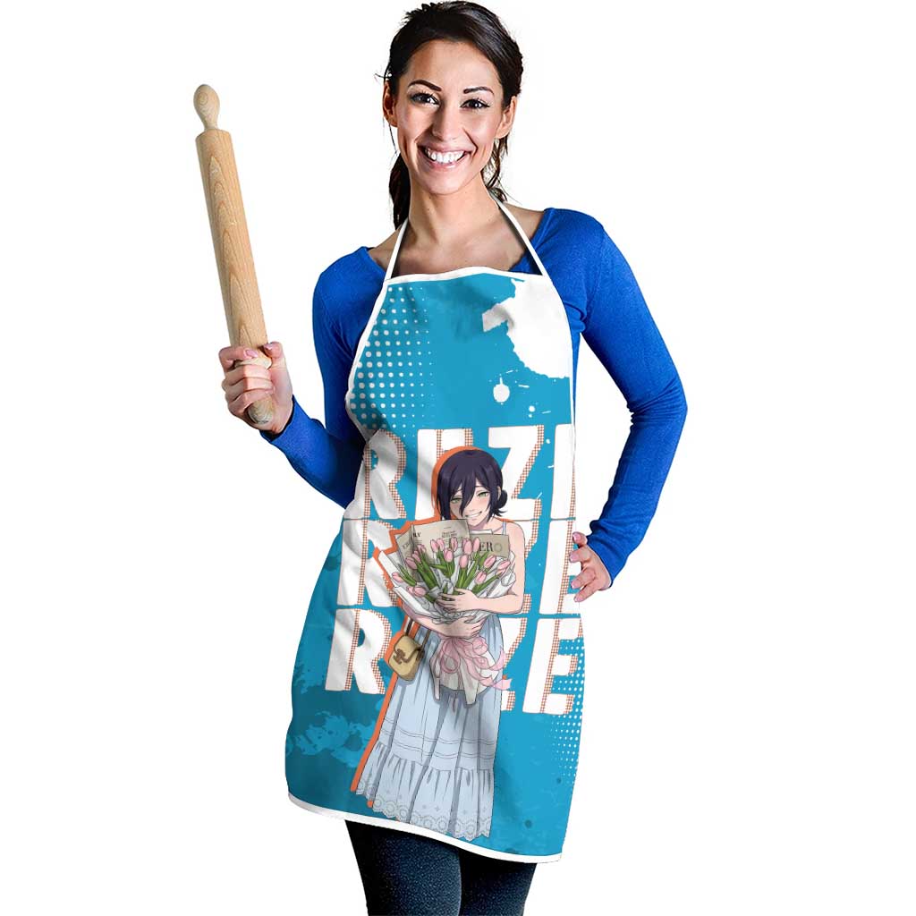 Reze Chainsaw Man Aesthetic Apron Soft Anime Grunge Style with Flowers