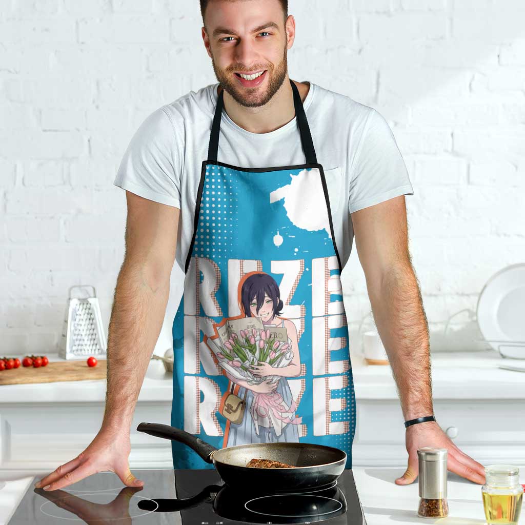 Reze Chainsaw Man Aesthetic Apron Soft Anime Grunge Style with Flowers