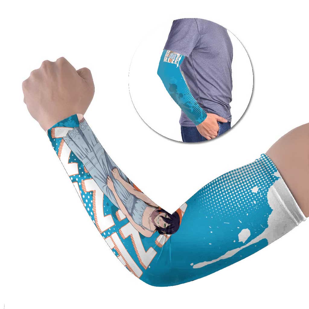 Reze Chainsaw Man Aesthetic Arm Sleeves Soft Anime Grunge Style with Flowers