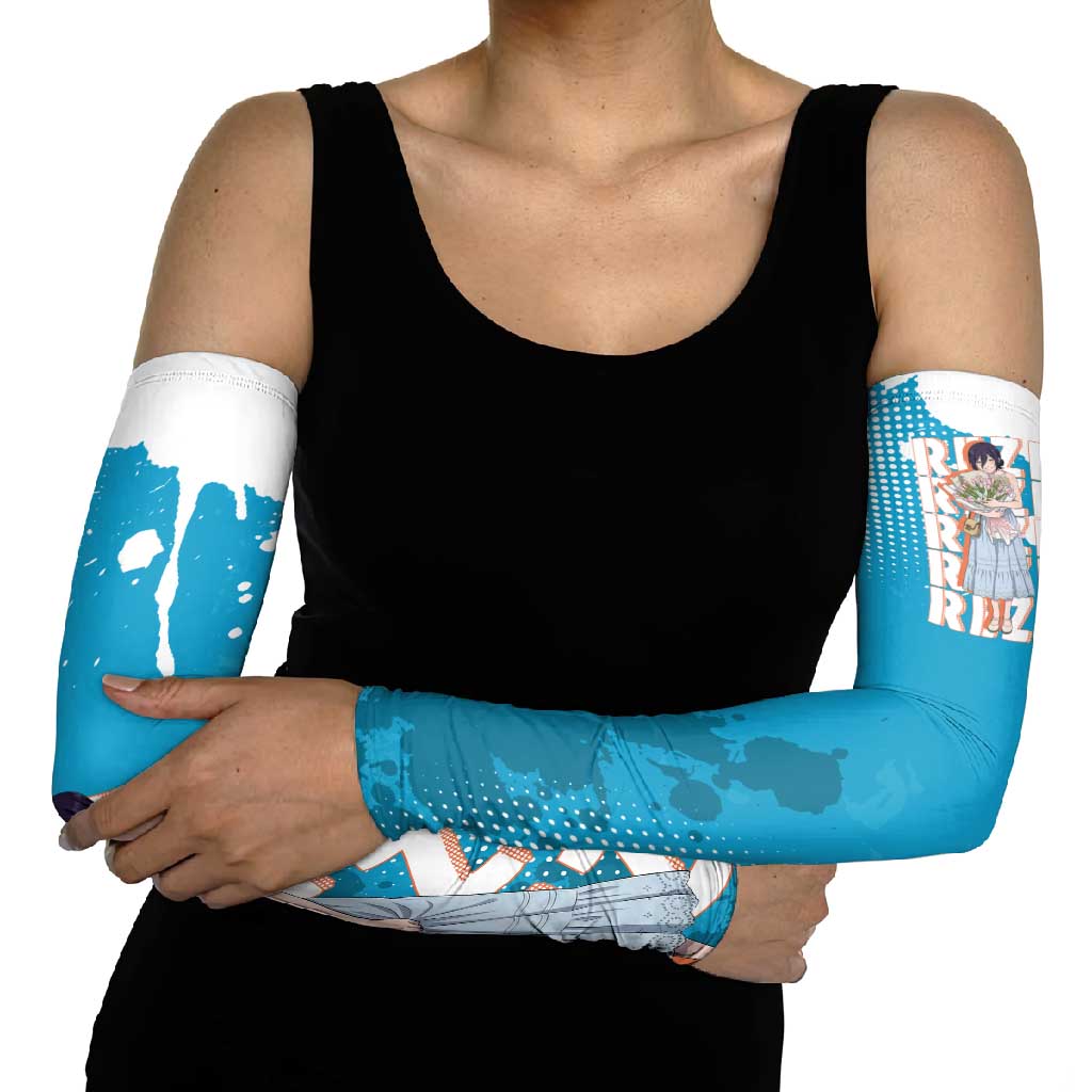 Reze Chainsaw Man Aesthetic Arm Sleeves Soft Anime Grunge Style with Flowers