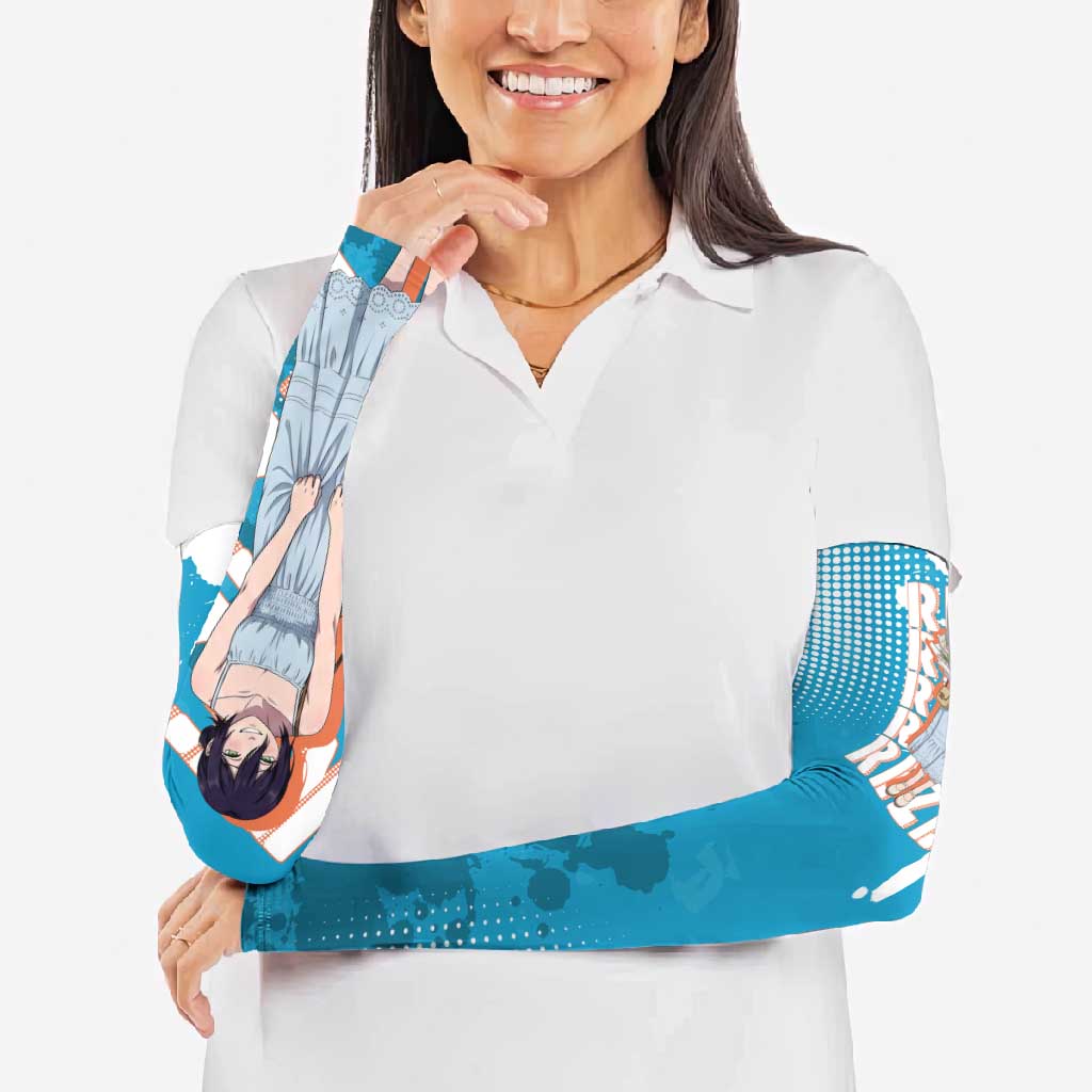 Reze Chainsaw Man Aesthetic Arm Sleeves Soft Anime Grunge Style with Flowers