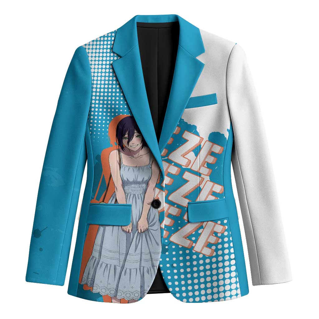 Reze Chainsaw Man Aesthetic Blazer Soft Anime Grunge Style with Flowers