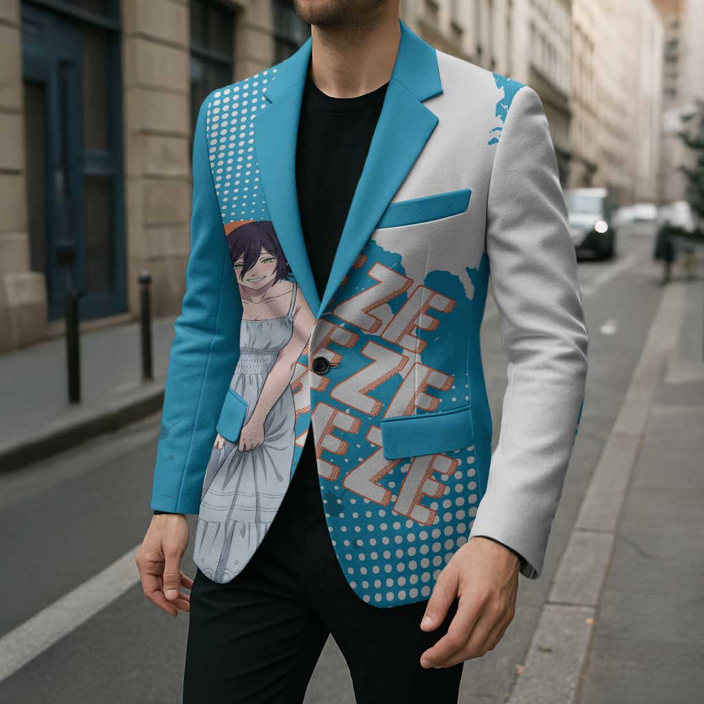 Reze Chainsaw Man Aesthetic Blazer Soft Anime Grunge Style with Flowers