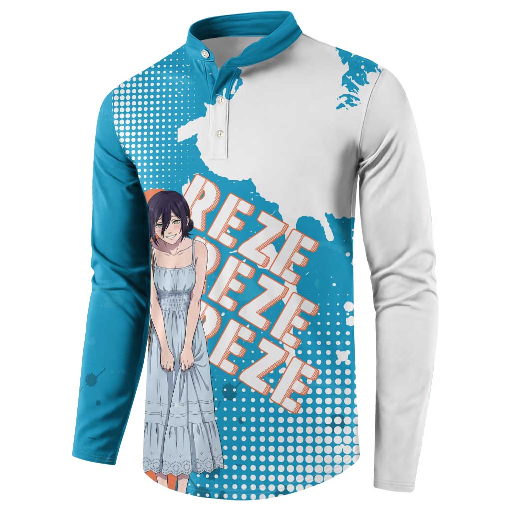 Reze Chainsaw Man Aesthetic Button Sweatshirt Soft Anime Grunge Style with Flowers