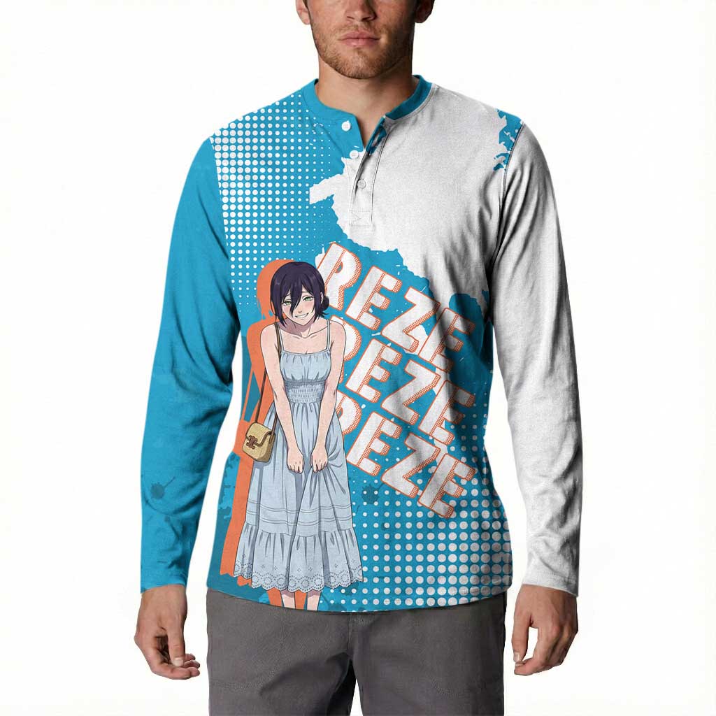 Reze Chainsaw Man Aesthetic Button Sweatshirt Soft Anime Grunge Style with Flowers