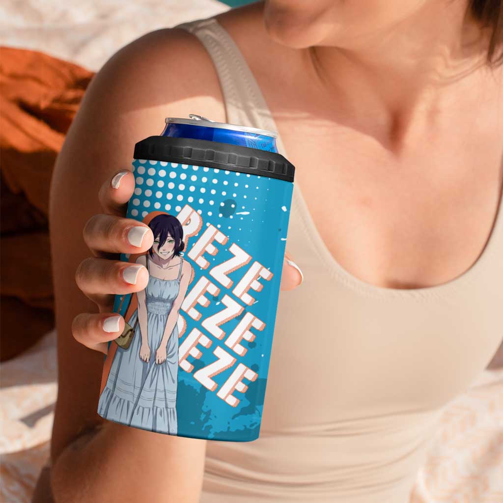 Reze Chainsaw Man Aesthetic 4 in 1 Can Cooler Tumbler Soft Anime Grunge Style with Flowers