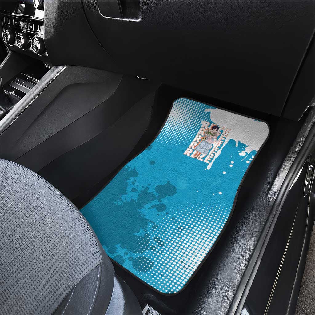 Reze Chainsaw Man Aesthetic Car Mats Soft Anime Grunge Style with Flowers