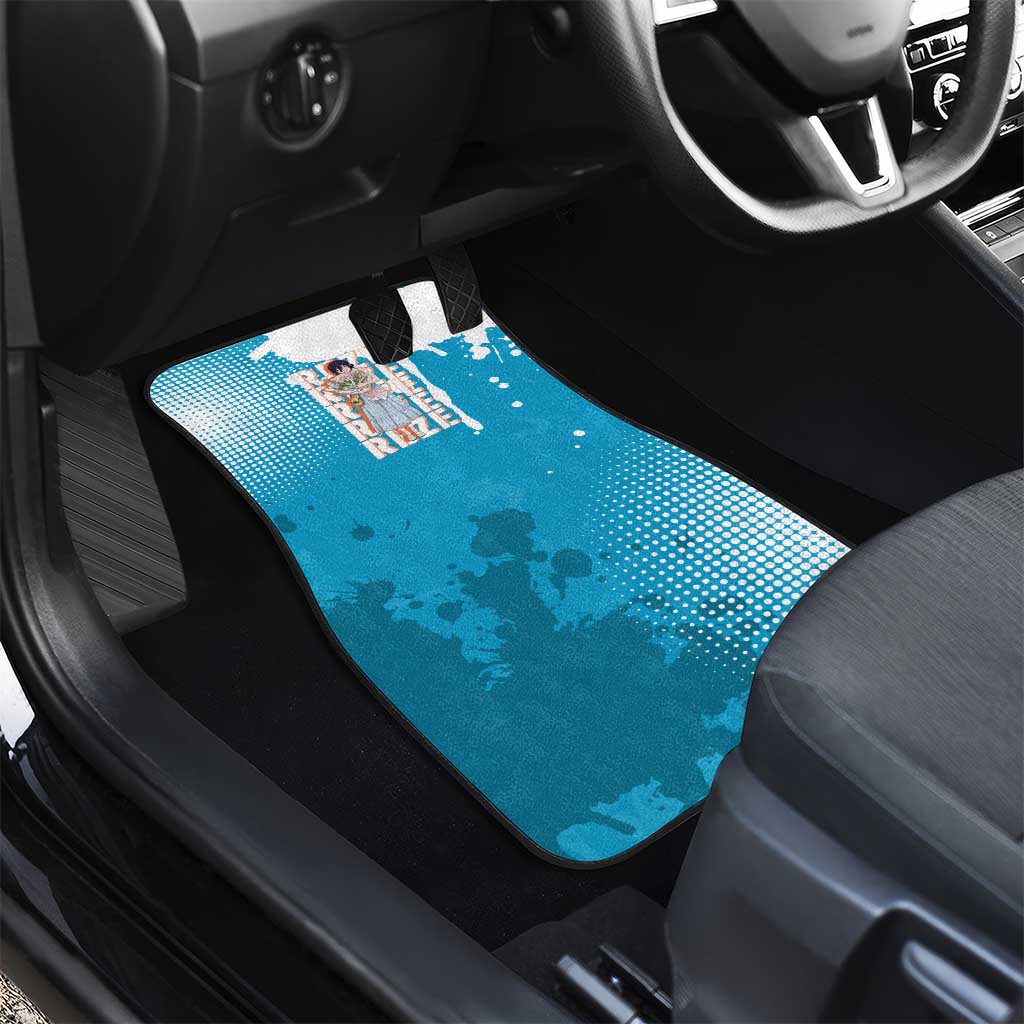Reze Chainsaw Man Aesthetic Car Mats Soft Anime Grunge Style with Flowers