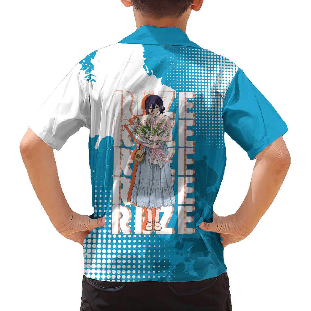 Reze Chainsaw Man Aesthetic Family Matching Tank Maxi Dress and Hawaiian Shirt Soft Anime Grunge Style with Flowers
