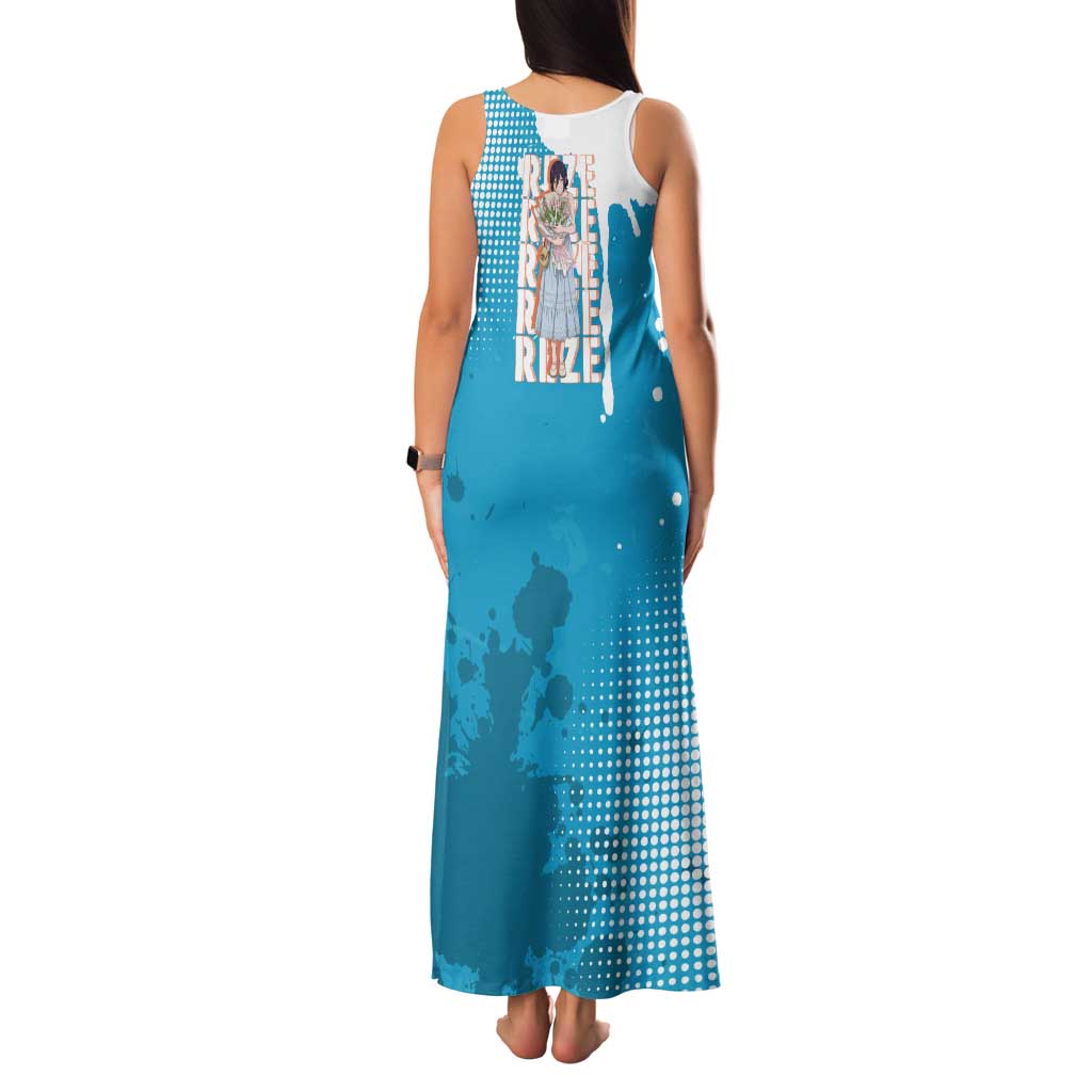 Reze Chainsaw Man Aesthetic Family Matching Tank Maxi Dress and Hawaiian Shirt Soft Anime Grunge Style with Flowers