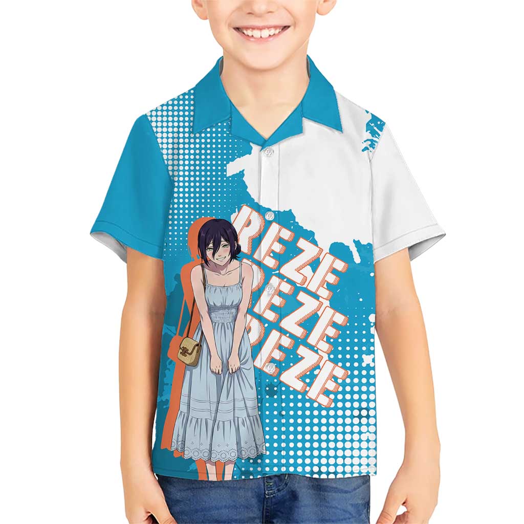 Reze Chainsaw Man Aesthetic Hawaiian Shirt Soft Anime Grunge Style with Flowers