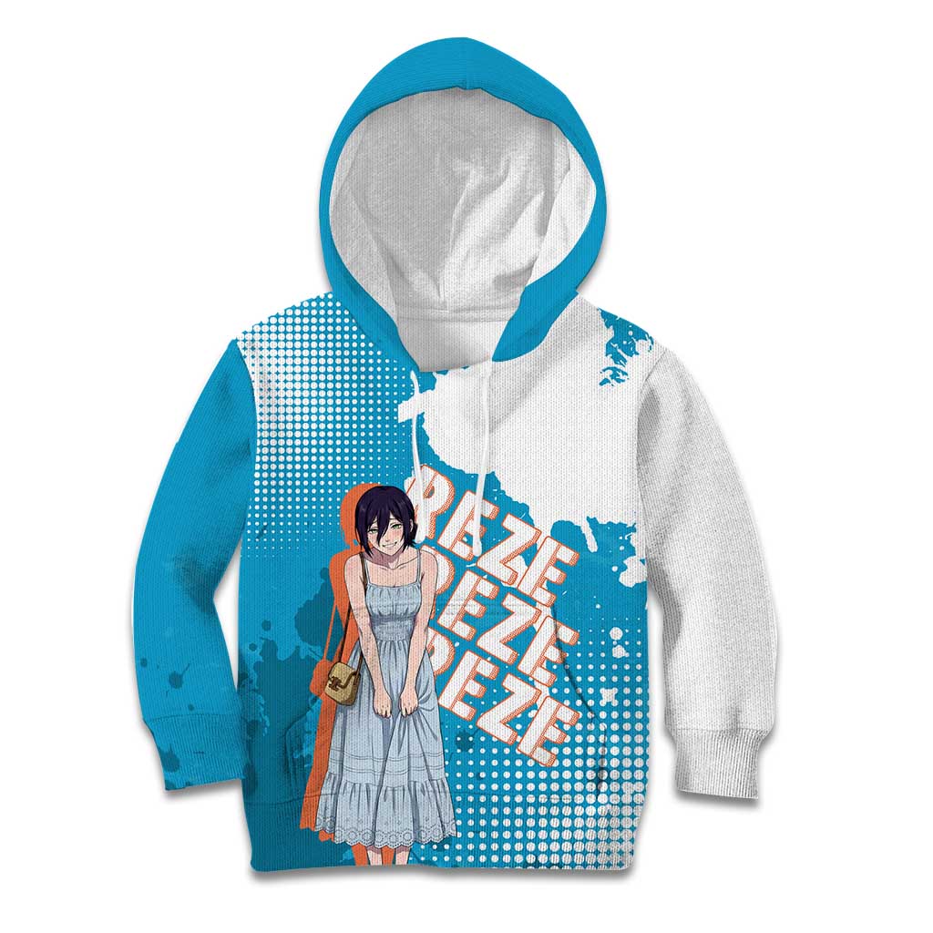 Reze Chainsaw Man Aesthetic Kid Hoodie Soft Anime Grunge Style with Flowers