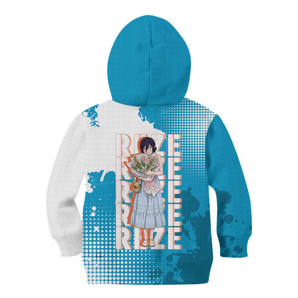 Reze Chainsaw Man Aesthetic Kid Hoodie Soft Anime Grunge Style with Flowers