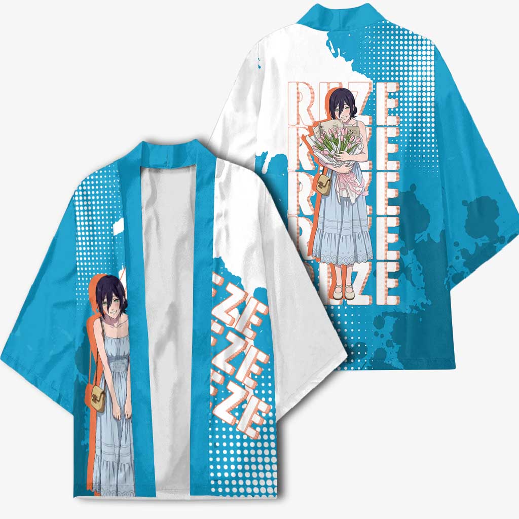 Reze Chainsaw Man Aesthetic Kimono Soft Anime Grunge Style with Flowers