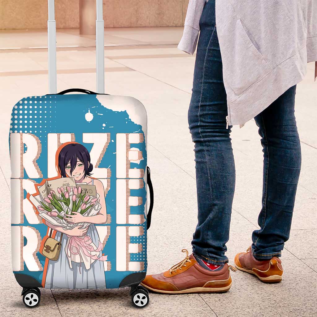 Reze Chainsaw Man Aesthetic Luggage Cover Soft Anime Grunge Style with Flowers