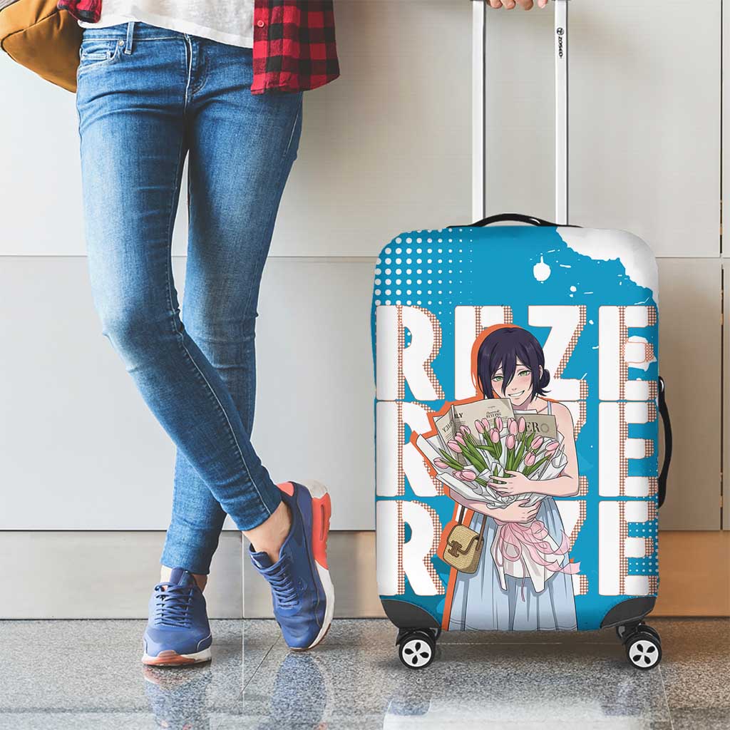 Reze Chainsaw Man Aesthetic Luggage Cover Soft Anime Grunge Style with Flowers