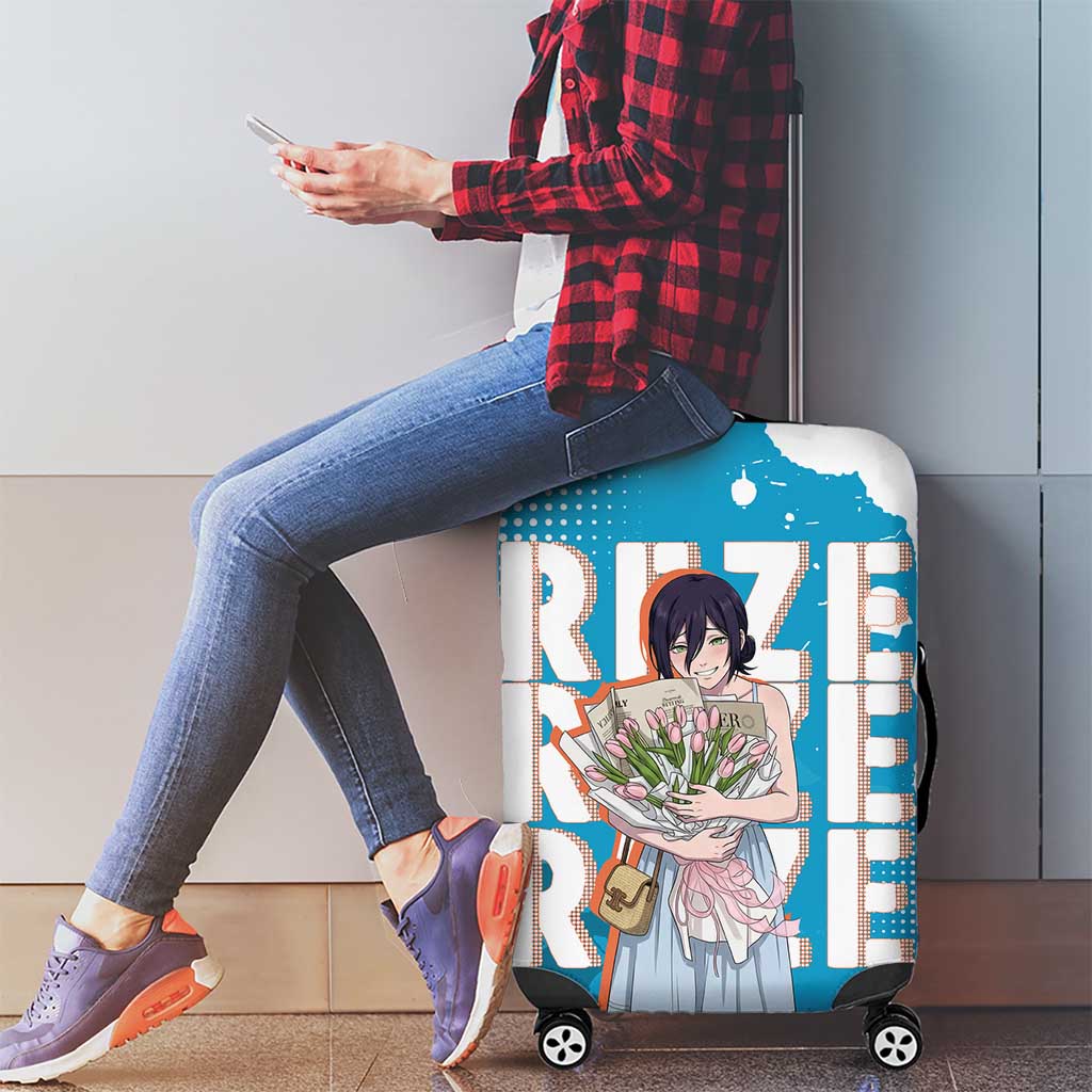 Reze Chainsaw Man Aesthetic Luggage Cover Soft Anime Grunge Style with Flowers