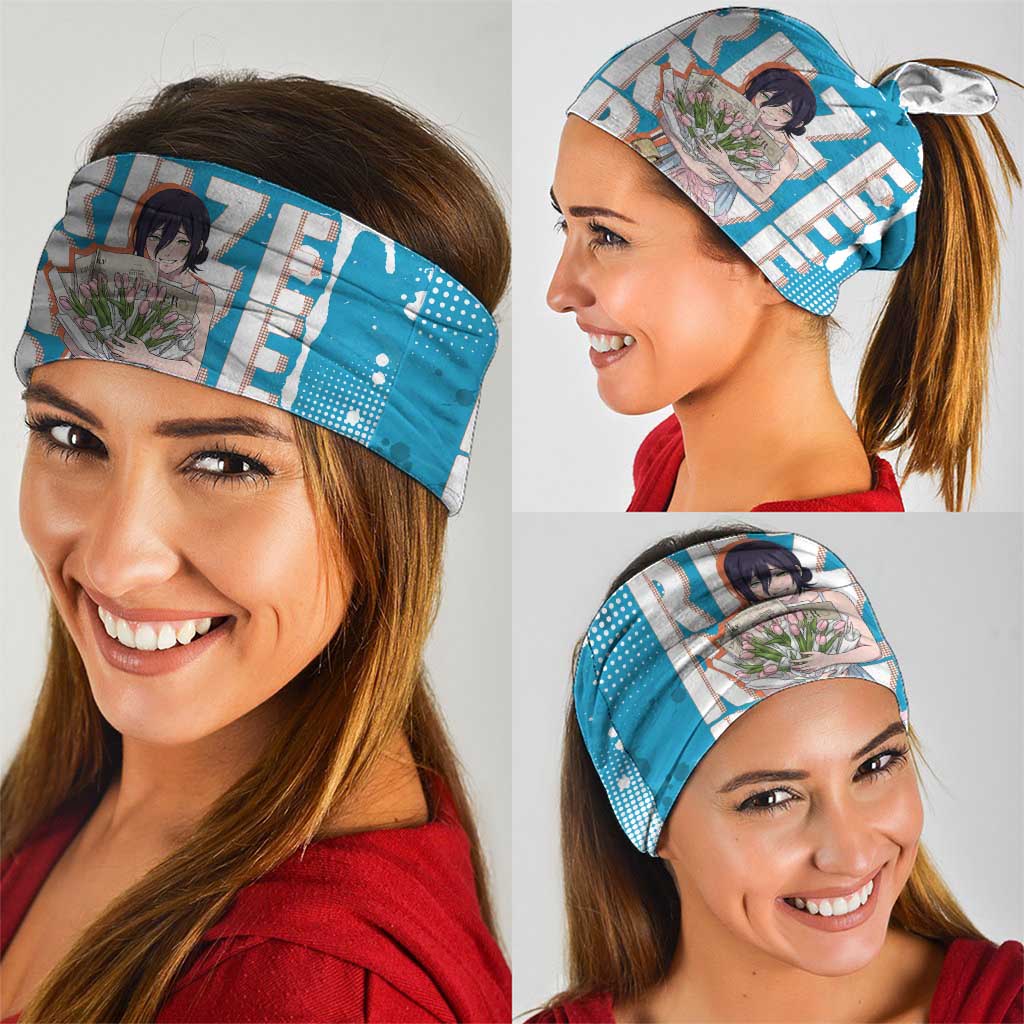 Reze Chainsaw Man Aesthetic Neck Gaiter Soft Anime Grunge Style with Flowers