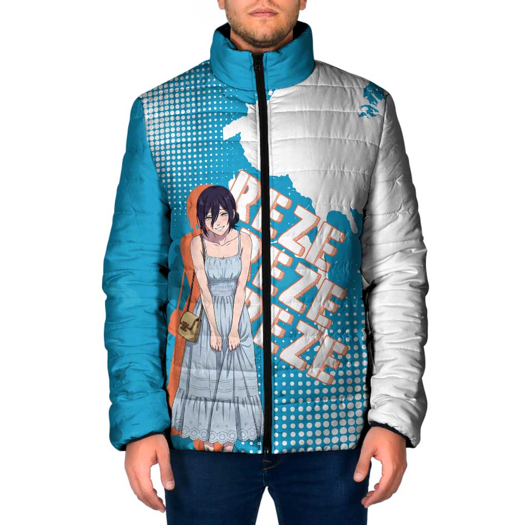 Reze Chainsaw Man Aesthetic Padded Jacket Soft Anime Grunge Style with Flowers