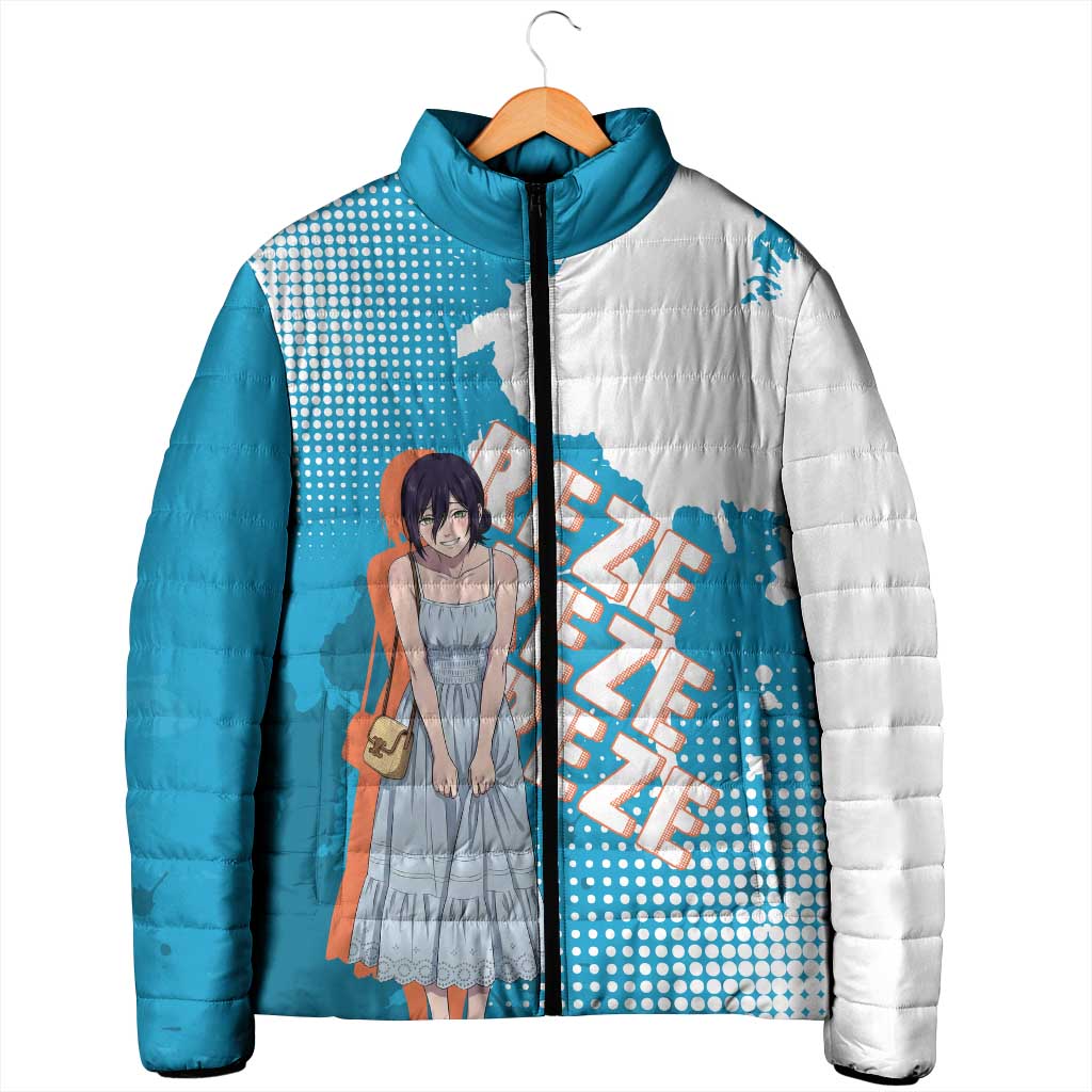 Reze Chainsaw Man Aesthetic Padded Jacket Soft Anime Grunge Style with Flowers