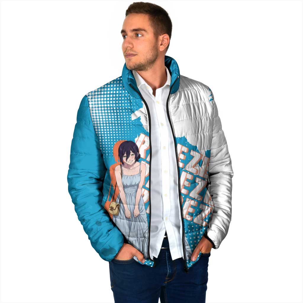 Reze Chainsaw Man Aesthetic Padded Jacket Soft Anime Grunge Style with Flowers