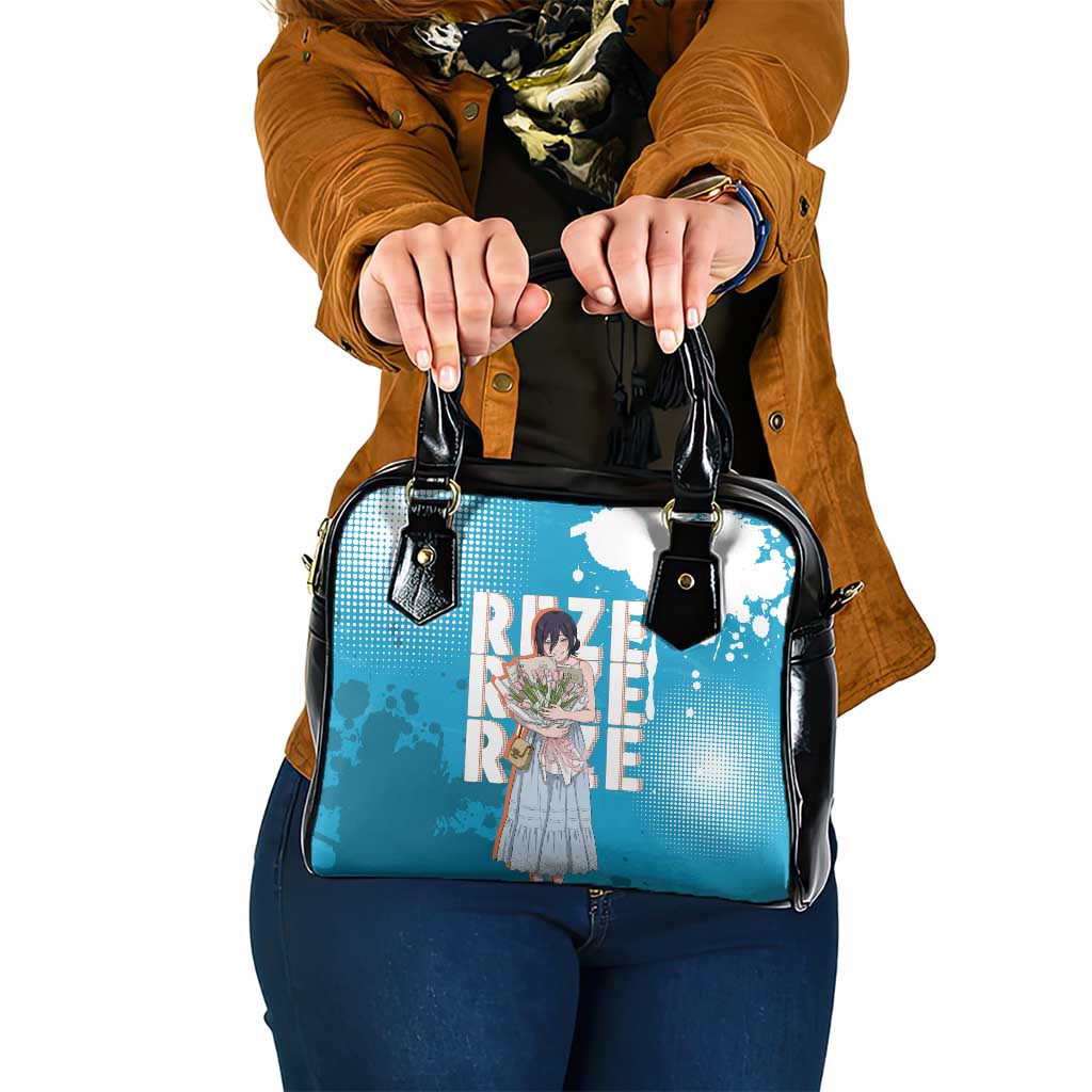 Reze Chainsaw Man Aesthetic Shoulder Handbag Soft Anime Grunge Style with Flowers