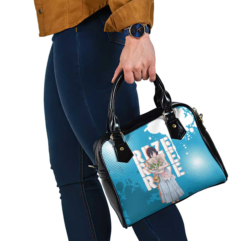 Reze Chainsaw Man Aesthetic Shoulder Handbag Soft Anime Grunge Style with Flowers
