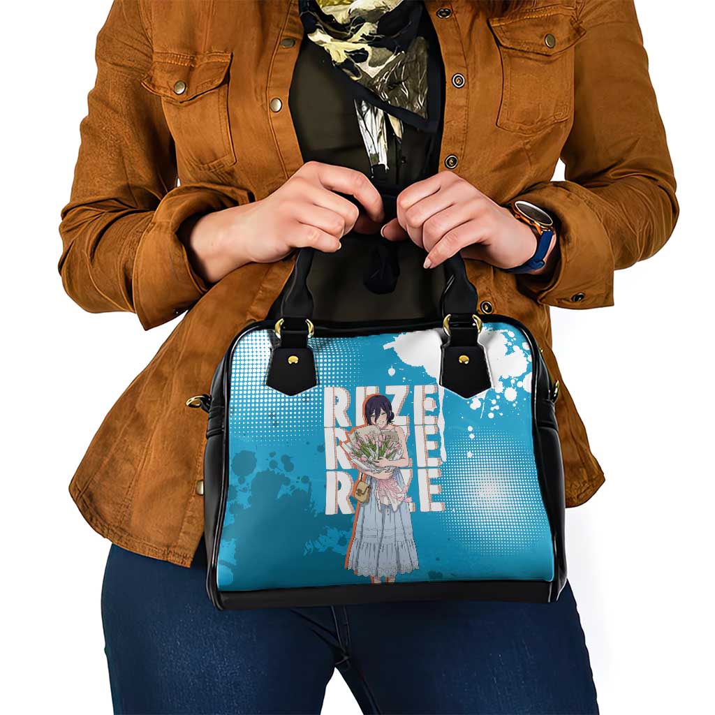 Reze Chainsaw Man Aesthetic Shoulder Handbag Soft Anime Grunge Style with Flowers