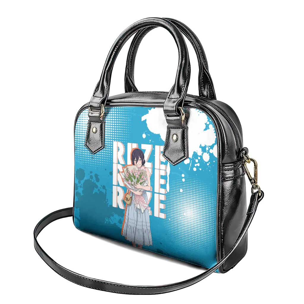 Reze Chainsaw Man Aesthetic Shoulder Handbag Soft Anime Grunge Style with Flowers