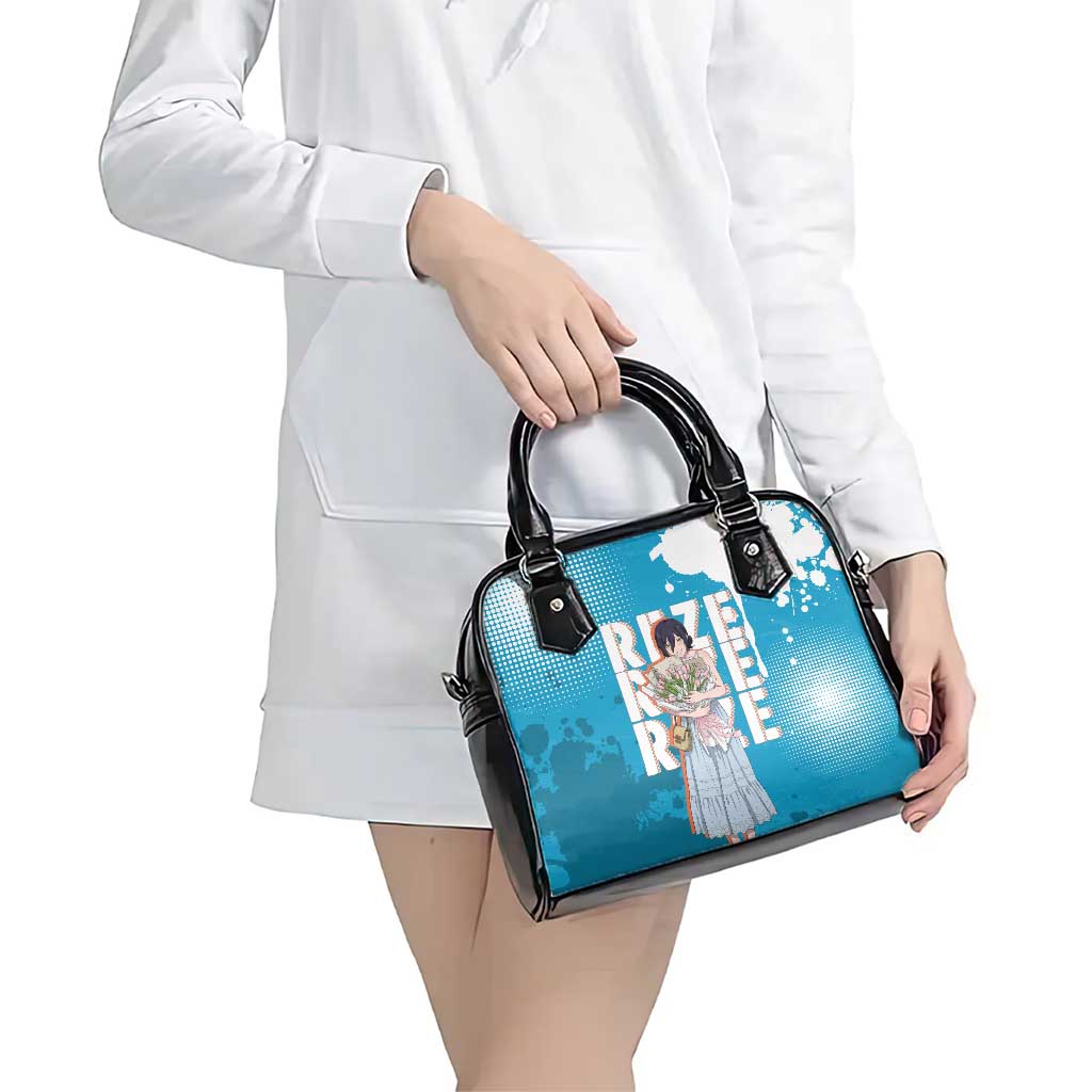 Reze Chainsaw Man Aesthetic Shoulder Handbag Soft Anime Grunge Style with Flowers