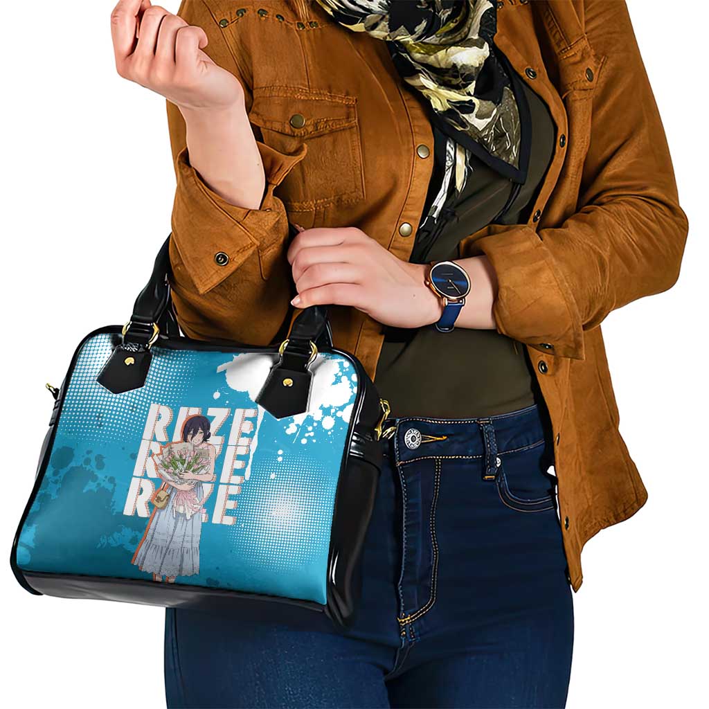 Reze Chainsaw Man Aesthetic Shoulder Handbag Soft Anime Grunge Style with Flowers