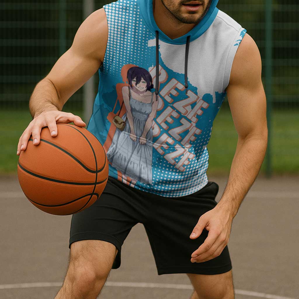 Reze Chainsaw Man Aesthetic Sleeveless Hoodie Soft Anime Grunge Style with Flowers