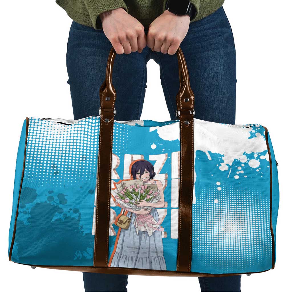 Reze Chainsaw Man Aesthetic Travel Bag Soft Anime Grunge Style with Flowers