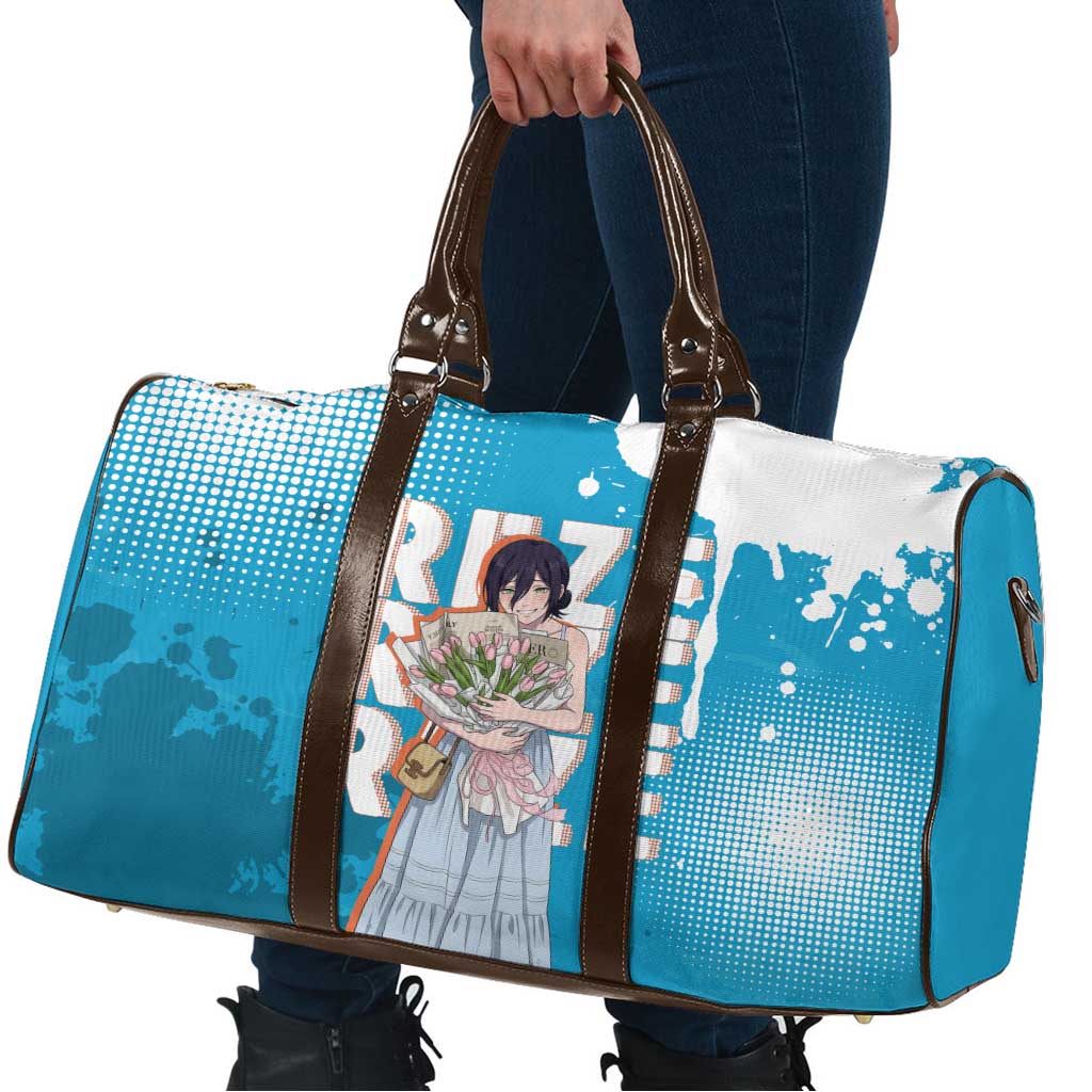 Reze Chainsaw Man Aesthetic Travel Bag Soft Anime Grunge Style with Flowers