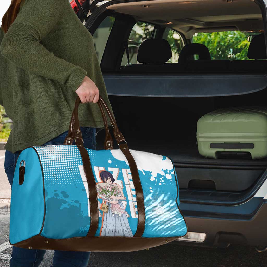 Reze Chainsaw Man Aesthetic Travel Bag Soft Anime Grunge Style with Flowers