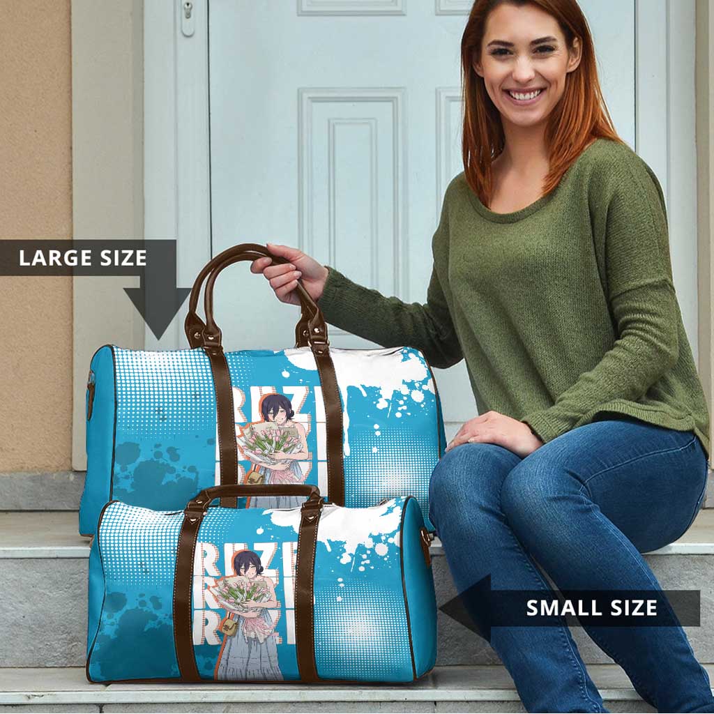 Reze Chainsaw Man Aesthetic Travel Bag Soft Anime Grunge Style with Flowers