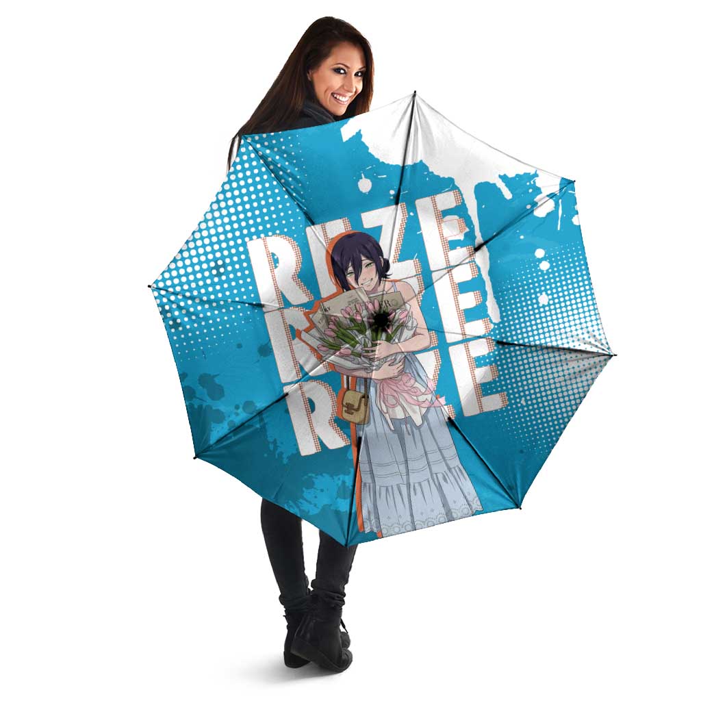 Reze Chainsaw Man Aesthetic Umbrella Soft Anime Grunge Style with Flowers
