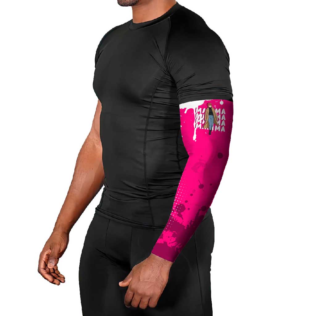 Makima Chainsaw Man Street Style Arm Sleeves Bold Anime Grunge Aesthetic in Hot Pink