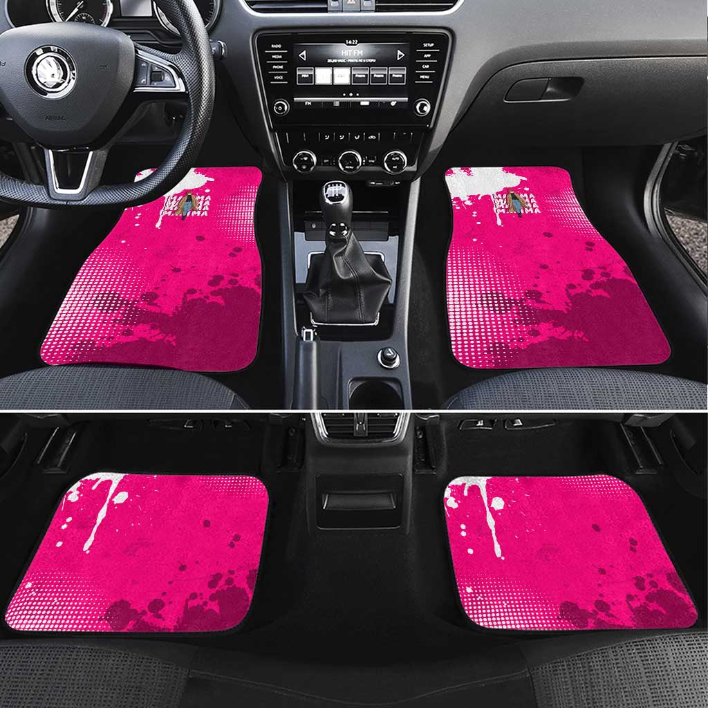 Makima Chainsaw Man Street Style Car Mats Bold Anime Grunge Aesthetic in Hot Pink