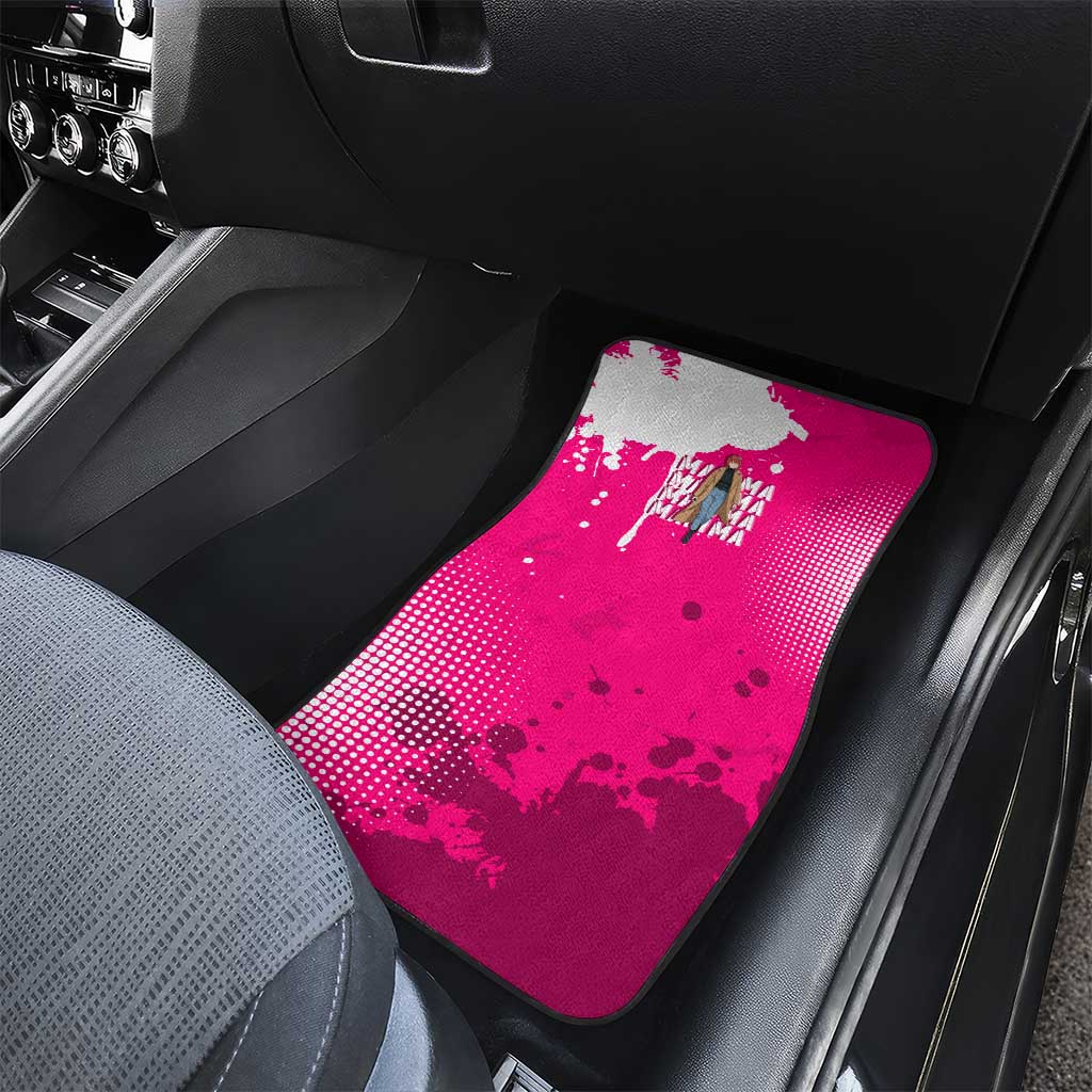 Makima Chainsaw Man Street Style Car Mats Bold Anime Grunge Aesthetic in Hot Pink