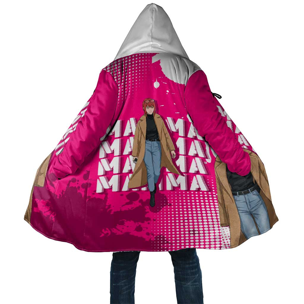 Makima Chainsaw Man Street Style Cloak Bold Anime Grunge Aesthetic in Hot Pink