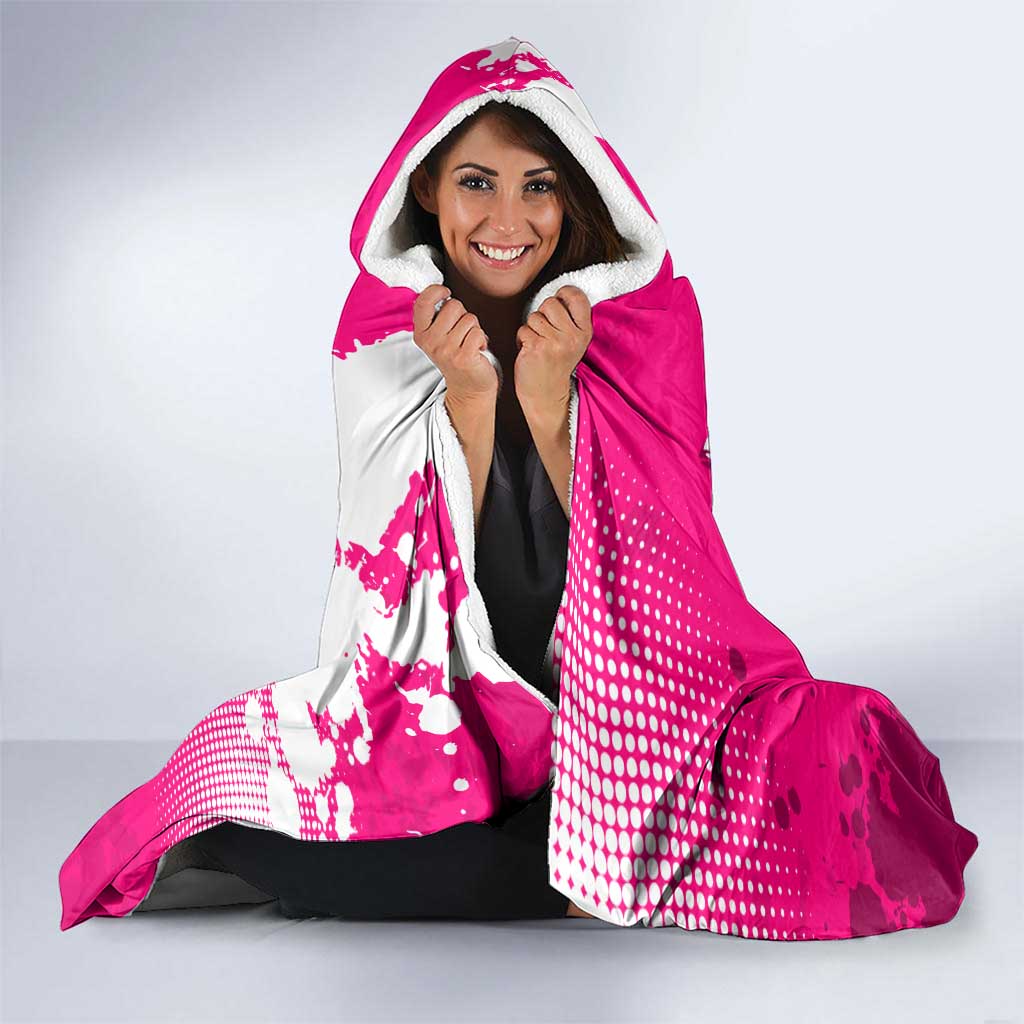 Makima Chainsaw Man Street Style Hooded Blanket Bold Anime Grunge Aesthetic in Hot Pink