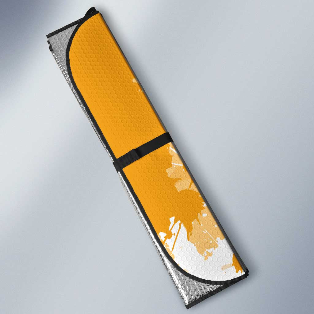 Denji Chainsaw Man Urban Drip Auto Sun Shade Streetwear Anime Vibes in Orange Tones