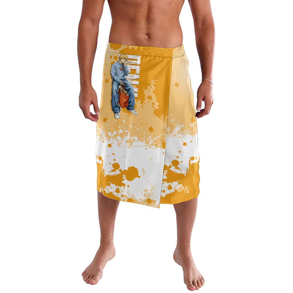 Denji Chainsaw Man Urban Drip Lavalava Streetwear Anime Vibes in Orange Tones