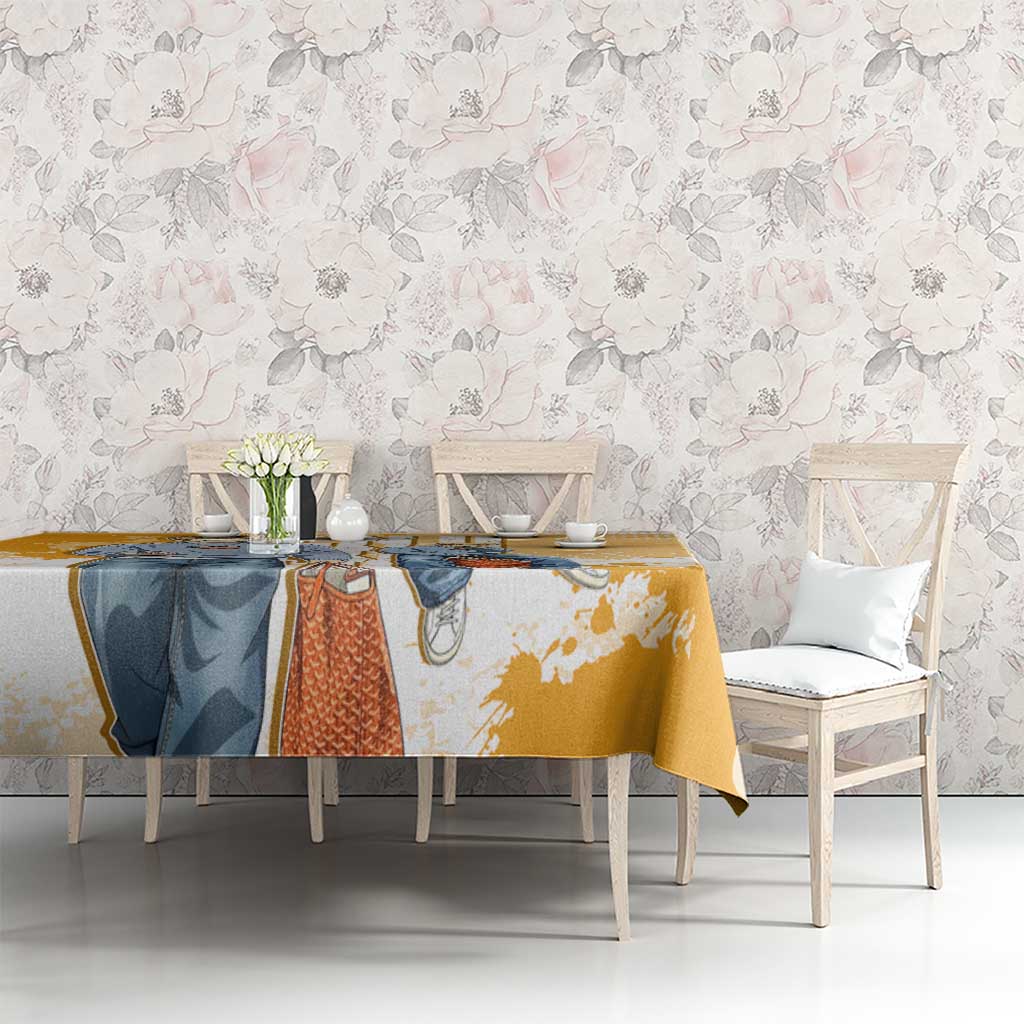 Denji Chainsaw Man Urban Drip Tablecloth Streetwear Anime Vibes in Orange Tones