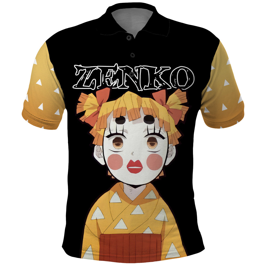Zenitsu Zenko Demon Slayer Polo Shirt Funny Face