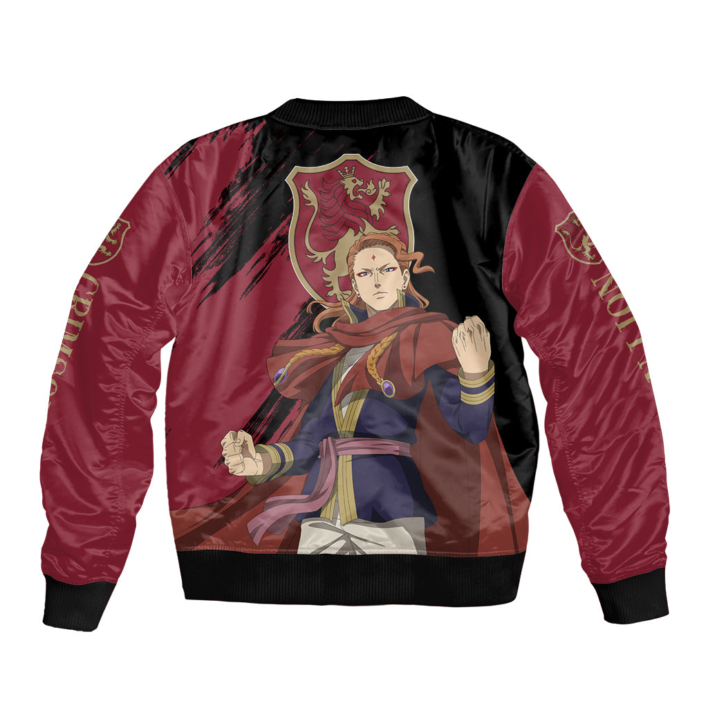 Crimson Lion Fuegoleon Vermillion Bomber Jacket Black Clover