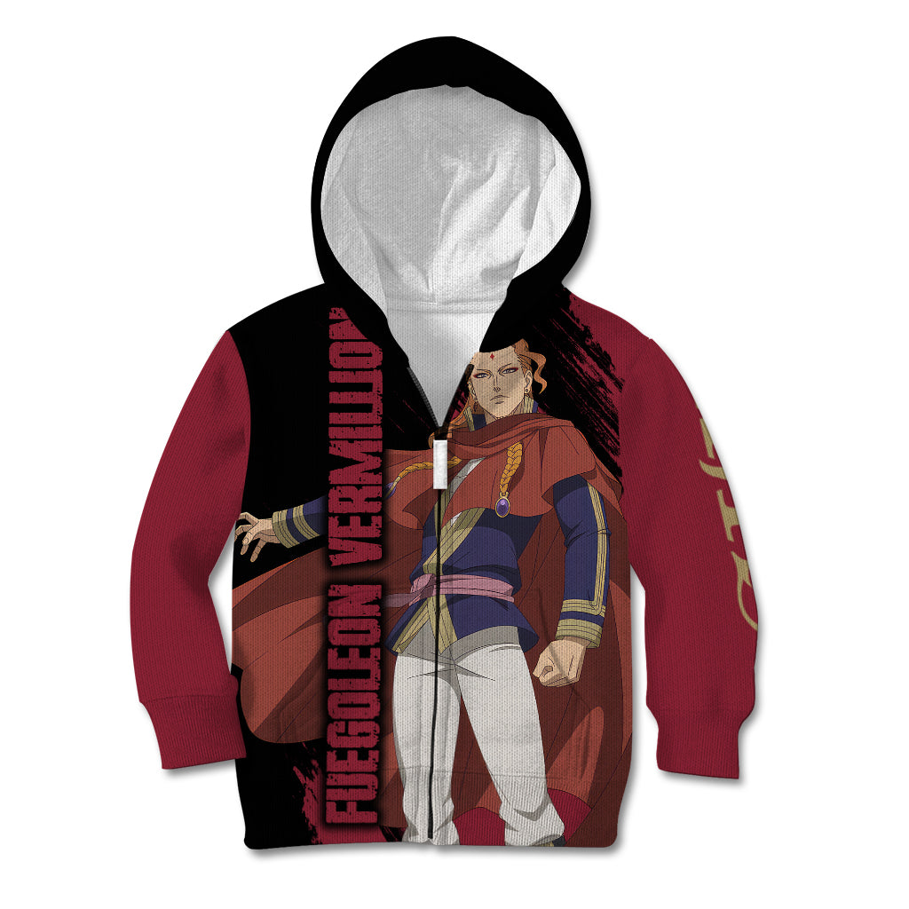 Crimson Lion Fuegoleon Vermillion Kid Hoodie Black Clover