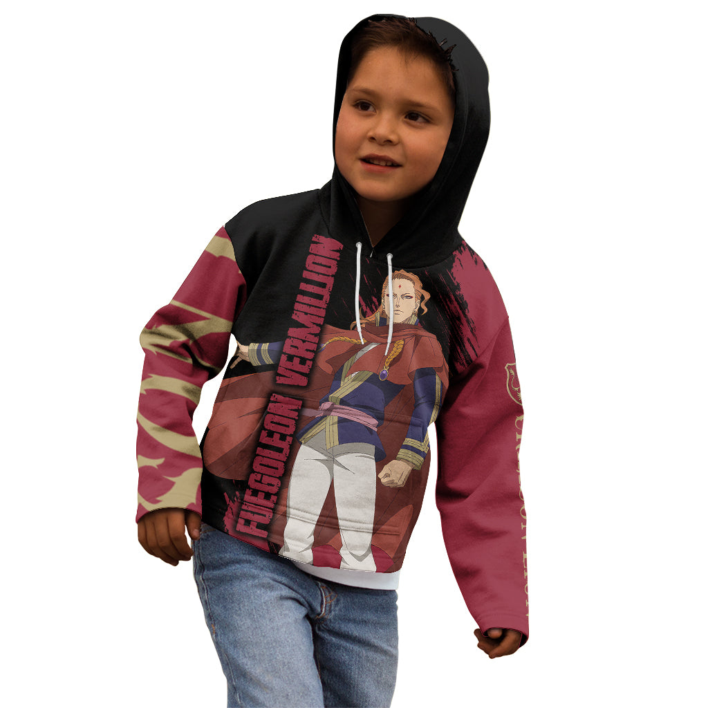 Crimson Lion Fuegoleon Vermillion Kid Hoodie Black Clover