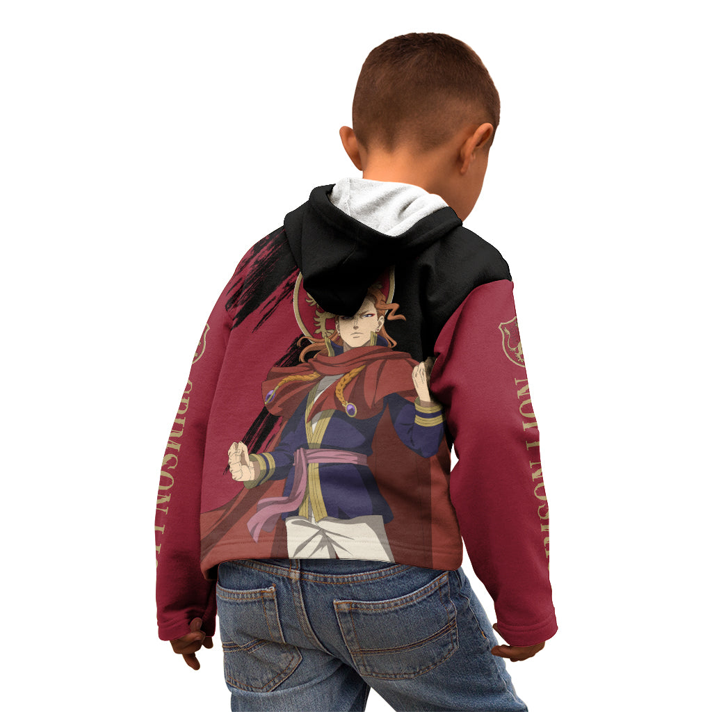 Crimson Lion Fuegoleon Vermillion Kid Hoodie Black Clover
